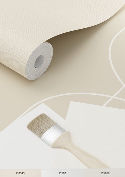 ESTAhome Tapete geometrische Formen Beige - 0.53 x 10.05 m - 139649