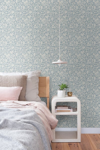 ESTAhome Tapete Blumen Blau - 50 x 900 cm - 131440