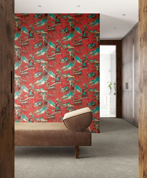 Regal mit Vasen, Schalen und Dekorationsobjekten