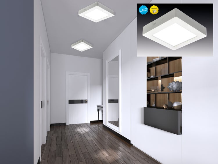 Quadratische LED Deckenleuchte