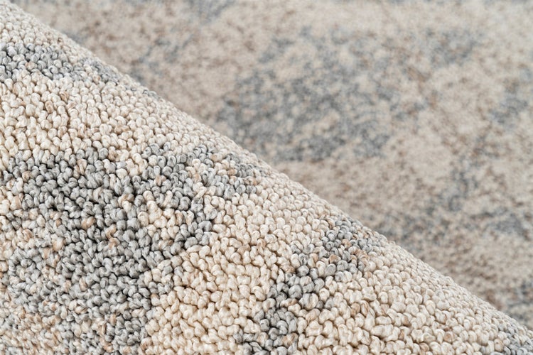 Kurzflor Teppich Zenon Beige / Blau Modern 80 x 150 cm
