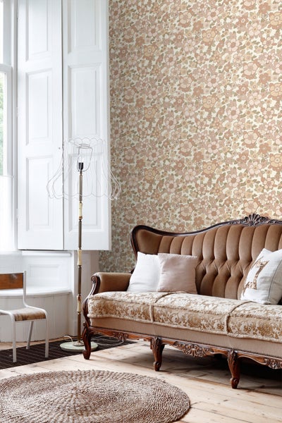 ESTAhome Tapete Retro Blumen Beige - 50 x 900 cm - 131526