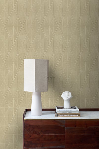 Origin Wallcoverings Tapete Origami-Muster Beige - 53 cm x 10.05 m - 347857
