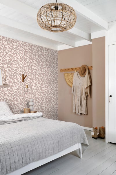 ESTAhome Tapete Blumenmuster Lila - 50 x 900 cm - 131522