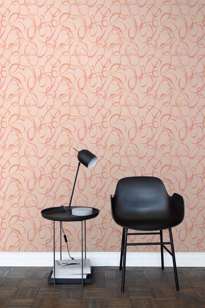 Sanders und Sanders Tapete figurative Motive Hellrosa - 50 x 900 cm - 935276