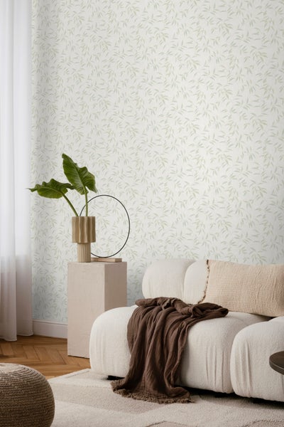 Sanders und Sanders Tapete Blätter Graugrün - 53 cm x 10 m - 640235