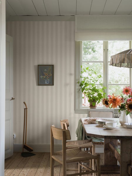 Borastapeter Tapete Streifen Beige - 53 cm x 10.05 m - 662657