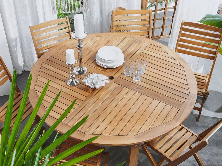 Gartentisch TOLVE 150 cm 150 cm Akazienholz Braun