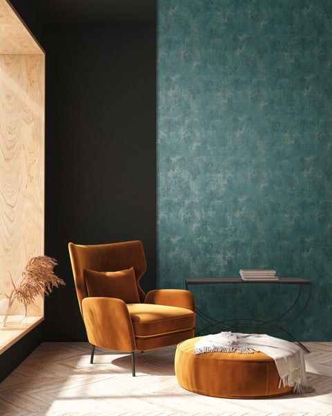 Hocker aus Holz mit gerillter Sitzfläche