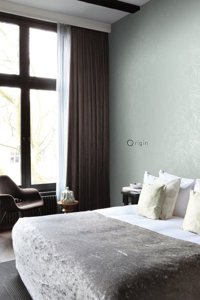 Origin Wallcoverings Tapete Palmenblätter Seladongrün - 53 cm x 10.05 m - 347742