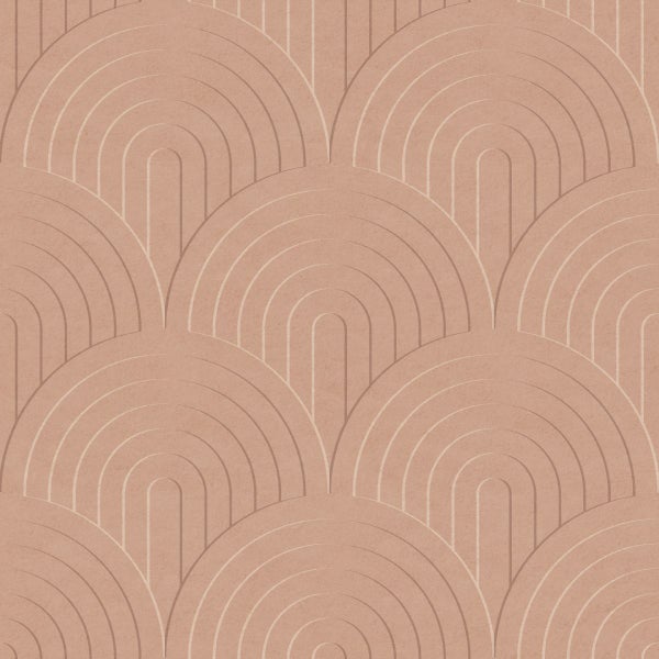 ESTAhome Tapete 3D Muster Terrakottarosa - 50 x 900 cm - 131110