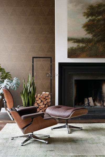 Origin Wallcoverings Tapete verwitterte Metalldreiecke Rostbraun - 53 cm x 10.05 m - 337604