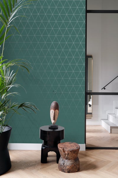 Origin Wallcoverings Tapete grafische Dreiecke Grün - 53 cm x 10.05 m - 347717