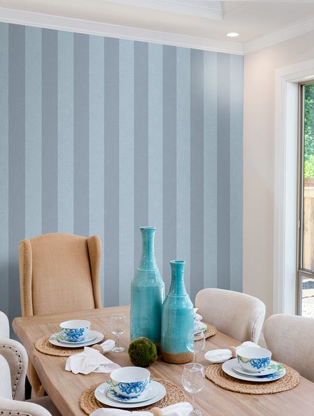 Sanders und Sanders Tapete Streifen Graublau - 53 cm x 10 m - 640421