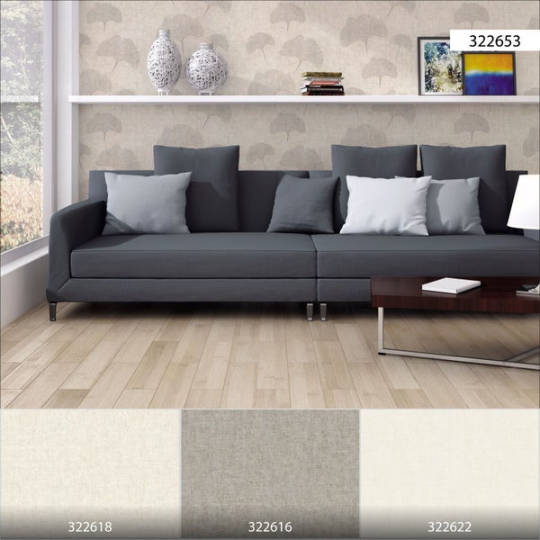 A.S. Création Tapete Ginkgoblätter Sandbeige - 53 cm x 10.05 m - AS-322653