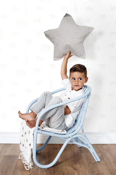 Origin Wallcoverings Tapete Tiere Weiß und Silber - 53 cm x 10.05 m - 347688