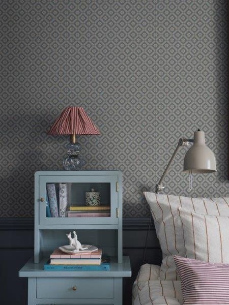 Borastapeter Tapete Fliesenmuster Graublau - 53 cm x 10.05 m - 660576