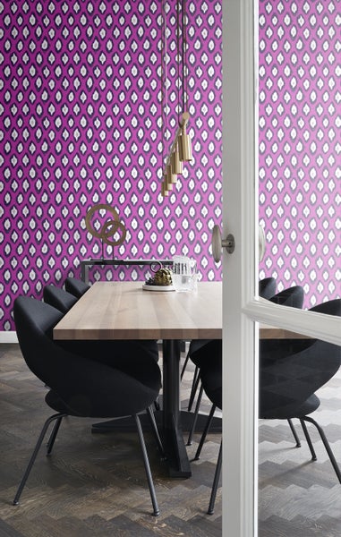 Origin Wallcoverings Tapete Ikat-Motiv Rosa - 53 cm x 10.05 m - 346918