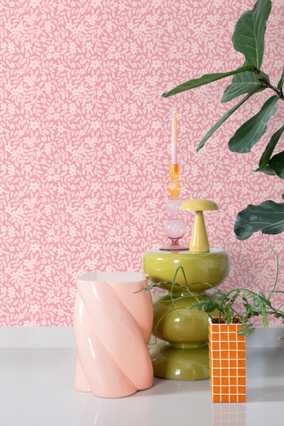 ESTAhome Tapete Blumen Rosa - 50 x 900 cm - 131439
