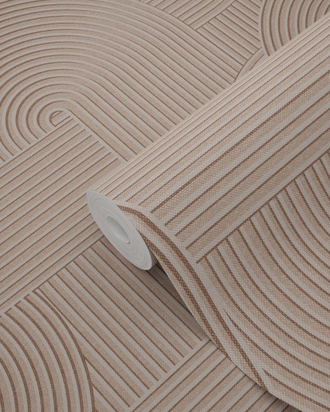 ESTAhome Tapete 3D-Muster Terrakottarosa - 50 x 900 cm - 139647