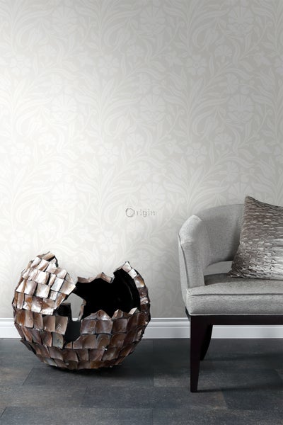 Origin Wallcoverings Tapete Blumen Crême-Weiß - 53 cm x 10.05 m - 346635