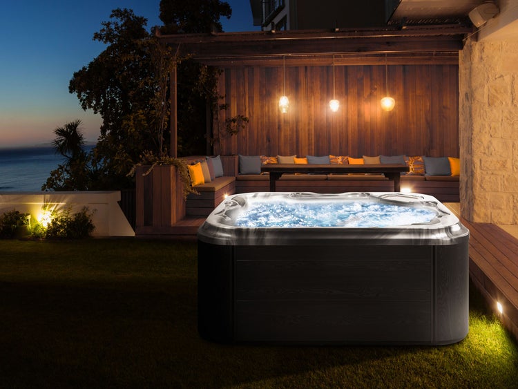 Outdoor Whirlwanne mit LED TULAROSA Graphitgrau