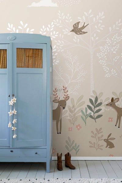 ESTAhome Fototapete Hirsche Beige - 250 x 279 cm - 159239