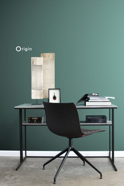 Origin Wallcoverings Tapete Uni mit Glanzeffekt Petrolblau - 53 cm x 10.05 m - 347216