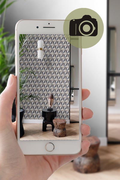 Origin Wallcoverings Tapete 3D-Muster Vintage Blau und Taupe - 53 cm x 10.05 m - 347447