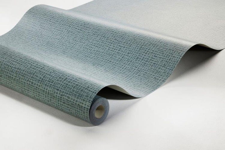 Borastapeter Tapete Leinen-Optik Graublau - 53 cm x 10.05 m - 660030