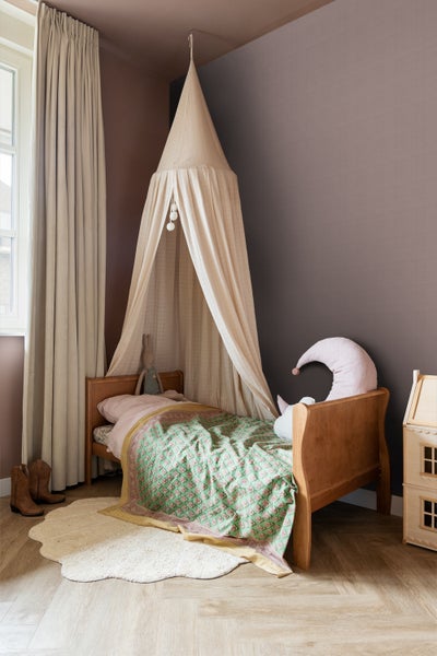 ESTAhome Tapete Leinen-Optik Violett - 53 cm x 10.05 m - 131124