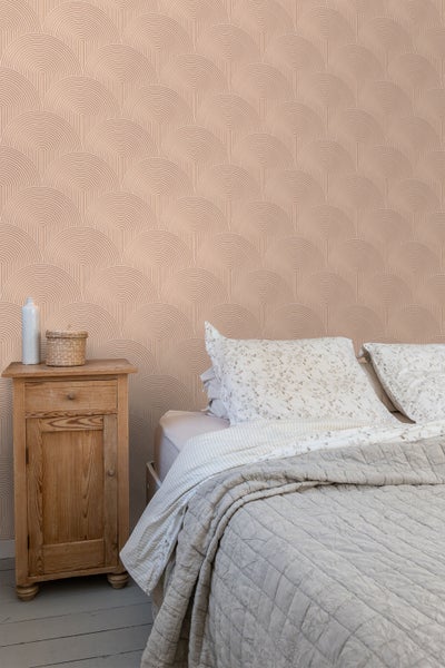 ESTAhome Tapete 3D Muster Pfirsichrosa - 50 x 900 cm - 131103