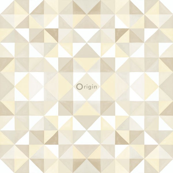 Origin Wallcoverings Tapete kubistisches Muster Beige - 53 cm x 10.05 m - 346907