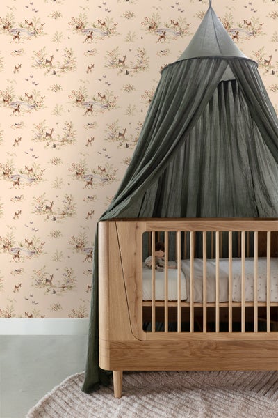 ESTAhome Tapete Hirsche Beige - 50 x 900 cm - 131430