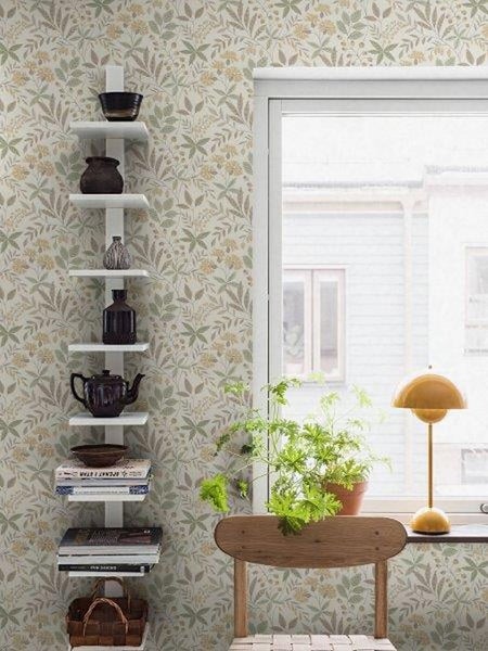 Borastapeter Tapete Blumen Beige - 53 cm x 11.2 m - 660146