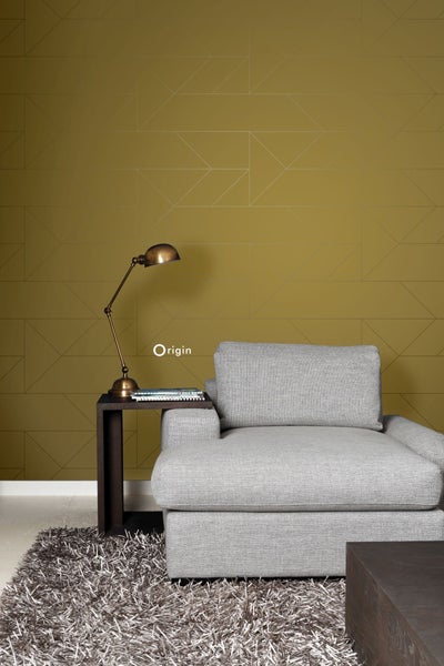 Origin Wallcoverings Tapete grafische Linien Ockergelb - 53 cm x 10.05 m - 347723