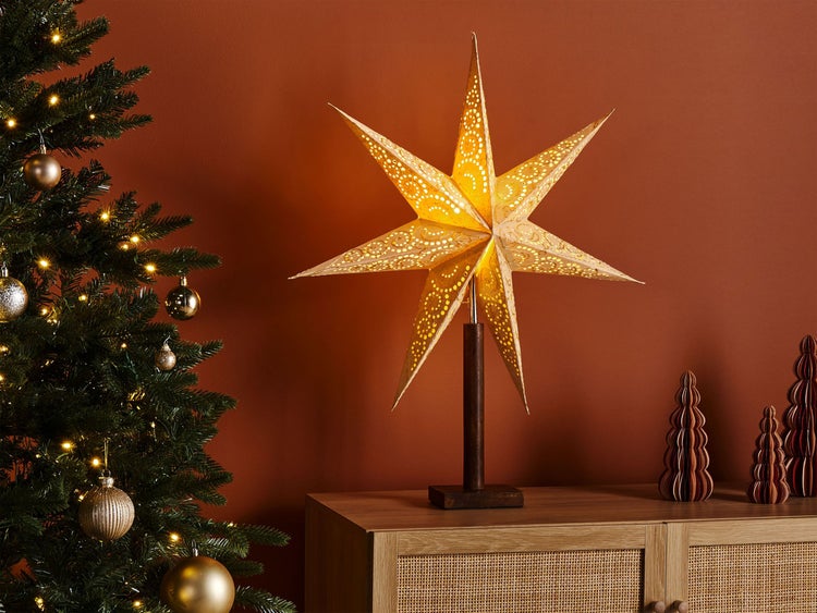 Dekorative Lampe Sternform Beige MANA
