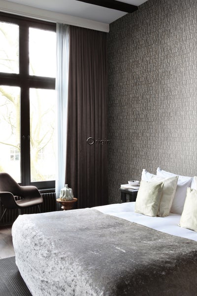 Origin Wallcoverings Tapete alte eiserne Druckbuchstaben Rostbraun - 53 cm x 10.05 m - 347592