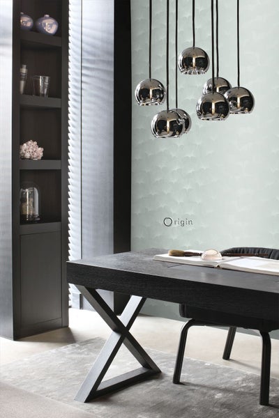 Origin Wallcoverings Tapete Ginkgoblätter Seladongrün - 53 cm x 10.05 m - 347748