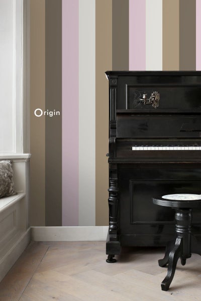 Origin Wallcoverings Tapete Streifen Rosa und Braun - 53 cm x 10.05 m - 346516