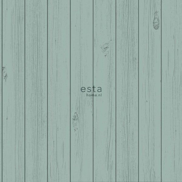 ESTAhome Tapete Holz-Optik Salbeigrün - 53 cm x 10.05 m - 128852
