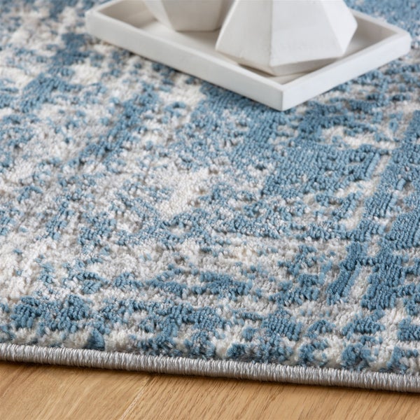 Kurzflor Teppich Azariah Blau Modern, Used-Look 80 x 150 cm