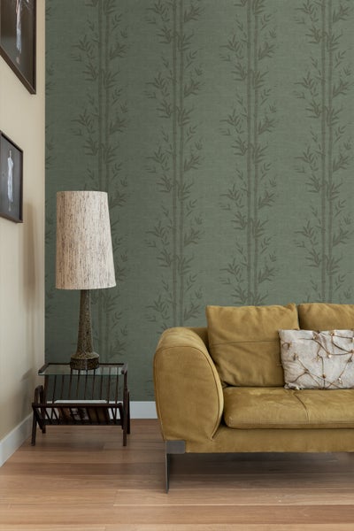 Origin Wallcoverings Tapete Bambusmuster Graugrün - 50 x 900 cm - 347928