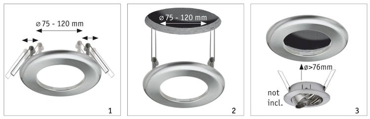 Adapter Einbauleuchten-Einbauadapter Ø 130 mm 130mm Weiß