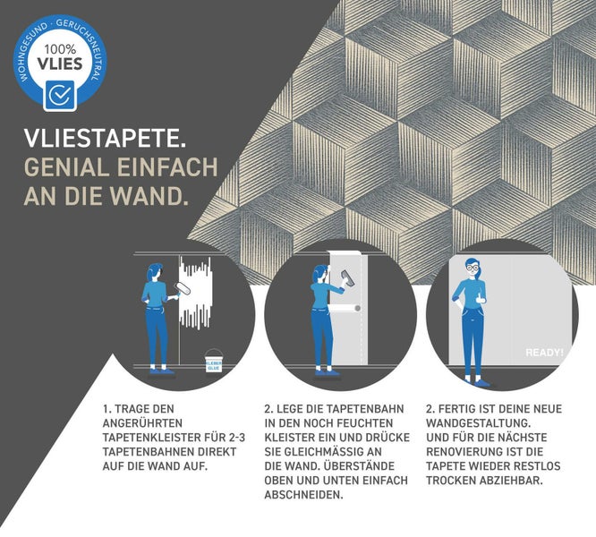 Tapetenrolle mit Streifenmuster