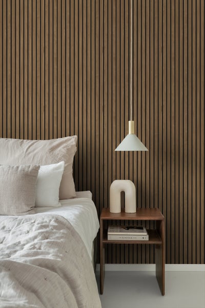 ESTAhome Tapete 3D Holzpaneele Braun - 53 cm x 10.05 m - 139609