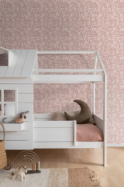 ESTAhome Tapete Blumen Altrosa - 50 x 900 cm - 131255