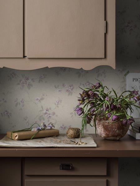 Borastapeter Tapete Blumen Beige - 53 cm x 10.05 m - 660263