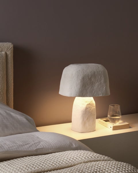 Dekorative Pilzlampe aus Keramik