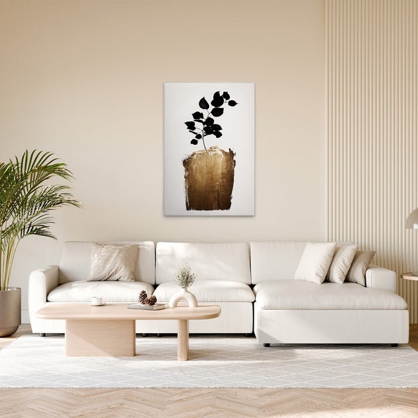 Gemälde mit Pflanzenmotiv im Wohnzimmer